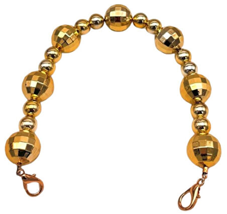Çanta Aksesuar 38 cm Disco Gold  Çanta Sapı Light Gold Metalli
