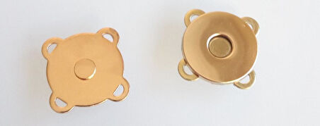 Çanta Aksesuar Light Gold Dikilebilir Mıknatıslı Çıtçıt 1 Adet