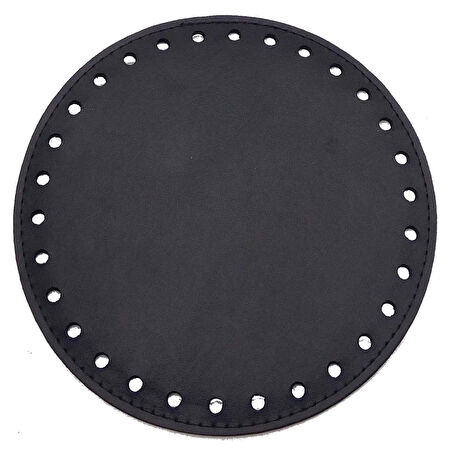 Çanta Aksesuar Siyah  Renk 16 Cm Yuvarlak Taban Plaka