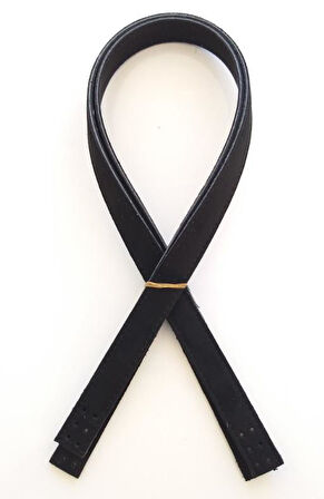 Çanta Aksesuar Süet Suni Deri Siyah Çift Sap 80X2 Cm