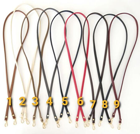 Çanta Aksesuar Spagetti Model Çanta Sapı Kırmızı Renk Light Gold Metal