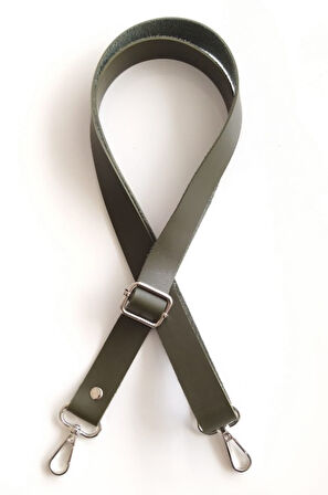 Nusrat Bilişim Çanta Aksesuar Suni Deri Ayarlı Çanta Sapı 120X2.4 Cm Haki