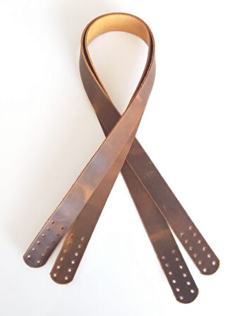 Çanta Aksesuar Hardal Sarı Crazy Oil Renk Gerçek Deri 70X2.3 Cm Çift Sap