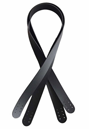 Çanta Aksesuar 70X2.4 Cm, Tek Kat Suni Deri Siyah Renk Çift Sap