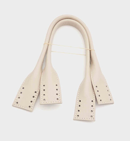 Çanta Aksesuar Gerçek Deri Kısa Pelikan Model Çanta Sapı Bej Renk