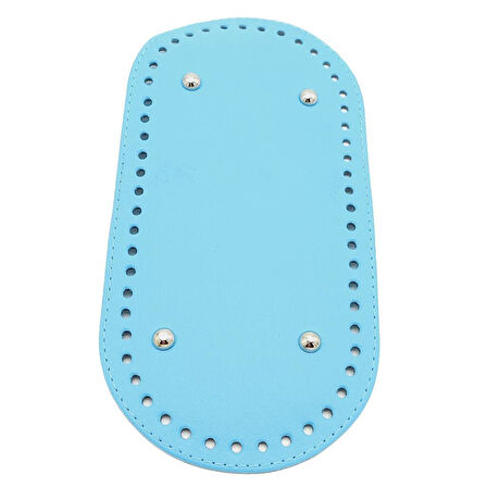 Çanta Aksesuar Suni Deri Turkuaz Renk 25X12 cm Oval Çanta Tabanı