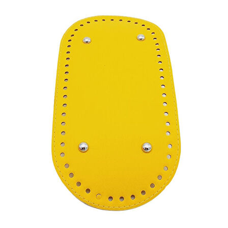 Çanta Aksesuar Suni Deri Sarı Renk 25X12 cm Oval Çanta Tabanı