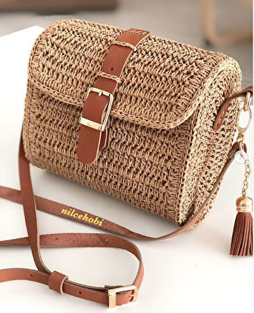 Çanta Aksesuar Taba Renk Nilcehobi Gerçek Deri Çanta Seti Light Gold Metalli