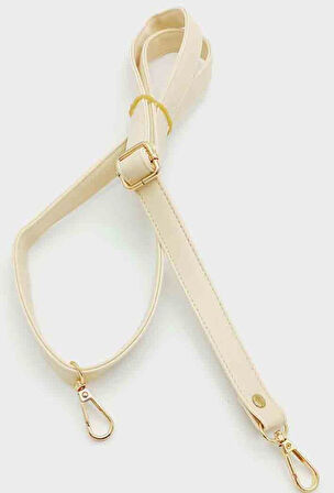 Nusrat Bilişim Çanta Aksesuar Krem 125X2 Cm Çanta Sapı Sürgütlü Light Gold Metal