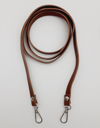 Çanta Aksesuar Spagetti Model Dikişsiz Çanta Sapı Taba Renk Gümüş Metal