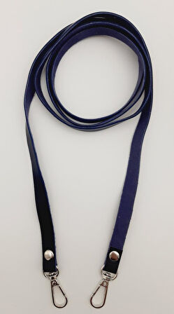 Çanta Aksesuar Spagetti Model Dikişsiz Çanta Sapı Lacivert Renk Gümüş Metal