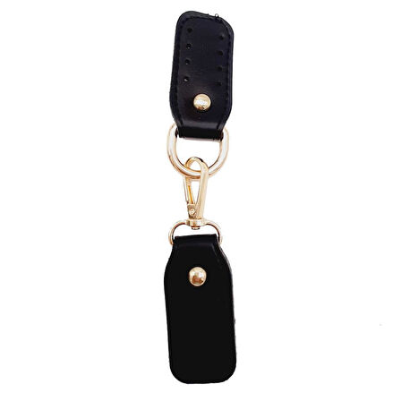 Çanta Aksesuar Suni Deri Siyah Çift Kat Dikişli Kancalı Kilitli Böce Light Gold Metalli