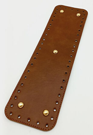 Çanta Aksesuar Suni Deri Taba Renk 35X10 cm Dikdörtgen Çanta Tabanı (Light Gold Aparatlı)
