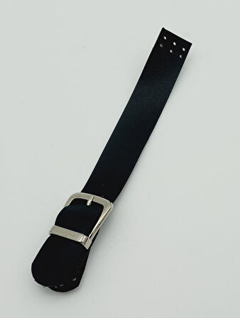 Çanta Aksesuar Tek Kat 18 Cm Suni Deri Siyah Kapak Gümüş Metal