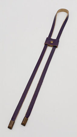 Çanta Aksesuar Mor Gerçek Deri Büzgü Antik Metalli