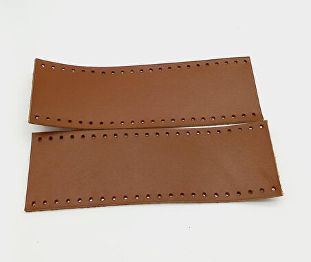 Çanta Aksesuar Sütlü Kahve Gerçek Deri Tutma Sapı 18X6 Cm Simit Sap