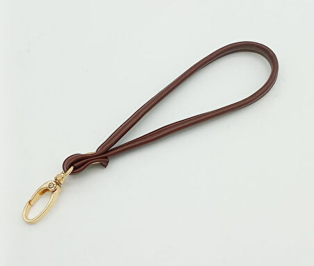 Çanta Aksesuar Dikişli Suni Deri Bordo Renk Elcik Light Gold Metal