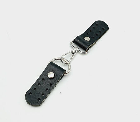 Çanta Aksesuar Gerçek Deri Kancalı Böce (Kilit) Siyah Gümüş Metalli