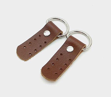 Çanta Aksesuar Gerçek Deri Kızıl Kahve Sapucu (Böce) Gümüş Metalli