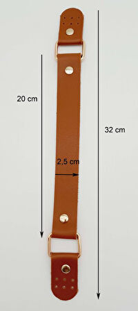 Çanta Aksesuar Tek Kat Suni Deri Siyah Renk Tutma Sapı Light Gold Metalli