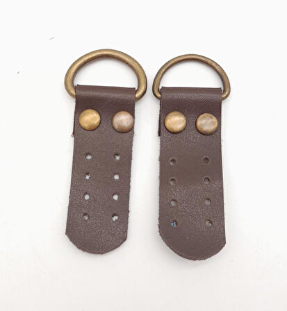 Çanta Aksesuar Kahverengi Tek Kat Suni Deri Sapucu Böce Antik Metalli