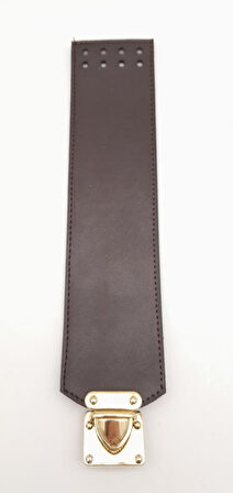 Çanta Aksesuar Kahverengi Suni Deri 25X6 Cm Çanta Kapağı