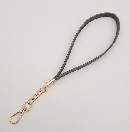 Çanta Aksesuar Gerçek Deri Siyah Renk Zincirli Elcik Light Gold Metalli