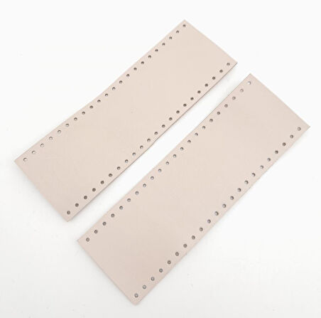 Çanta Aksesuar Bej Gerçek Deri Tutma Sapı 15X6 Cm Simit Sap