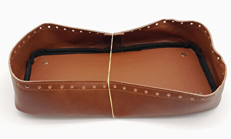 Çanta Aksesuar Taba Suni Deri 28x13 cm Yüksek Çanta Tabanı Light Gold Metalli