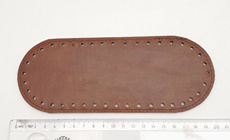 Çanta Aksesuar Suni Deri Taba Renk 20X8 cm Oval Çanta Tabanı