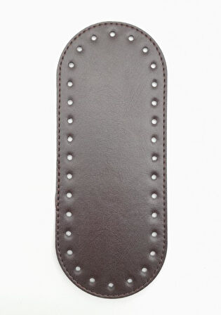 Çanta Aksesuar Suni Deri Kahverengi 20X8 cm Oval Çanta Tabanı