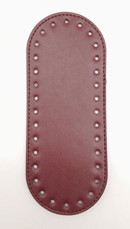 Çanta Aksesuar Suni Deri Bordo 20X8 cm Oval Çanta Tabanı