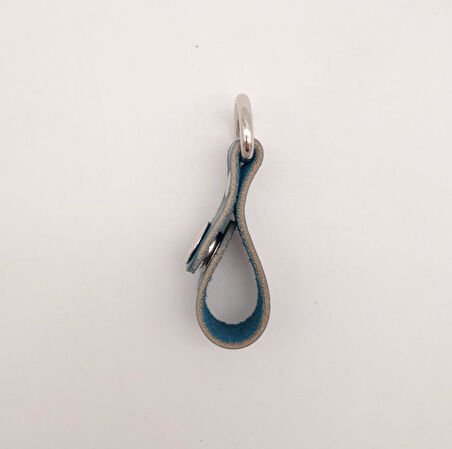 Çanta Aksesuar Turkuaz Gerçek Deri Çıtçıtlı Sapucu Böce Gümüş Metalli 1 Adet