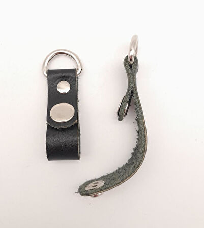 Çanta Aksesuar Siyah Gerçek Deri Çıtçıtlı Sapucu Böce Gümüş Metalli