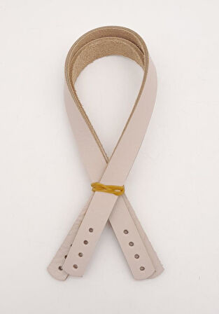 Çanta Aksesuar Gerçek Deri 35X1.2 Cm Bej Renk Çanta Sapı