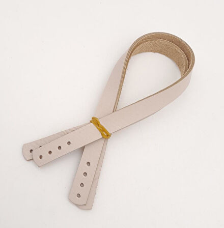 Çanta Aksesuar Gerçek Deri 35X1.2 Cm Bej Renk Çanta Sapı