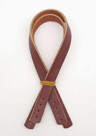 Çanta Aksesuar Gerçek Deri 35X1.2 Cm Kızıl Kahve Renk Çanta Sapı