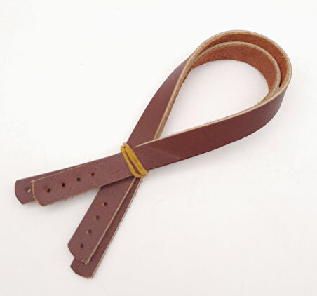 Çanta Aksesuar Gerçek Deri 35X1.2 Cm Kızıl Kahve Renk Çanta Sapı