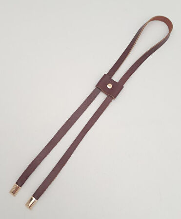 Çanta Aksesuar Kızıl Kahve Gerçek Deri Büzgü Light Gold Metalli