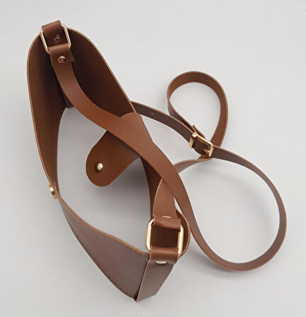 Çanta Aksesuar Taba Suni Deri 120x2 cm Çanta Saplı Deri Seti Light Gold Metalli