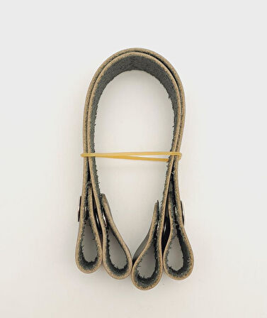 Çanta Aksesuar 30 cm Gerçek Deri Siyah Renk Çıtçıtlı Sap Gümüş Metalli