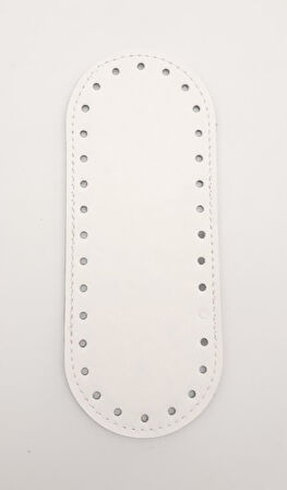 Çanta Aksesuar Suni Deri Beyaz 20x8 cm Oval Çanta Tabanı
