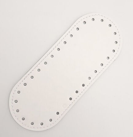 Çanta Aksesuar Suni Deri Beyaz 20x8 cm Oval Çanta Tabanı