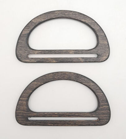 Nusrat Bilişim Çanta Aksesuar Köprülü D Model 8.5x15 cm Haki Renk Ahşap Çanta Sapı