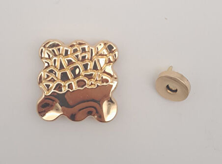 Çanta Aksesuar Light Gold Renk 4.5 cm Mıknatıslı Kilit