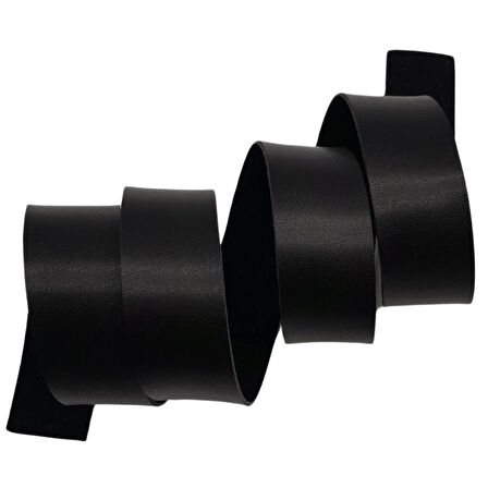 Çanta Aksesuar 3 cm Şerit Suni Deri Siyah Renk 1 metre