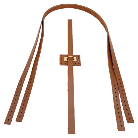 Çanta Aksesuar Gerçek Deri Köprü Kilitli Çanta Seti Sütlü Kahve Renk Light Gold Metalli