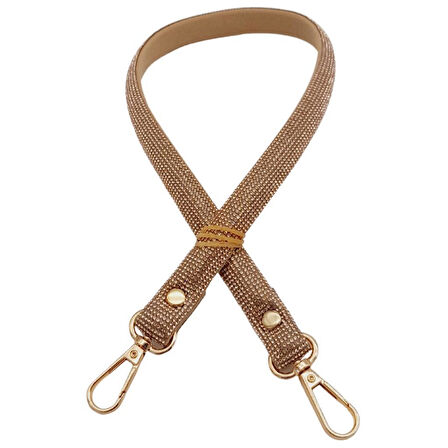 Çanta Aksesuar Taşlı Kancalı Tek Çanta Sapı Gold Renk 1 Adet