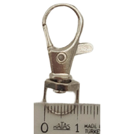 Çanta Aksesuar 1 cm Gümüş Renk No:2 Kanca 1 Adet