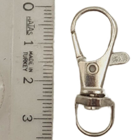 Çanta Aksesuar 1 cm Gümüş Renk No:2 Kanca 1 Adet